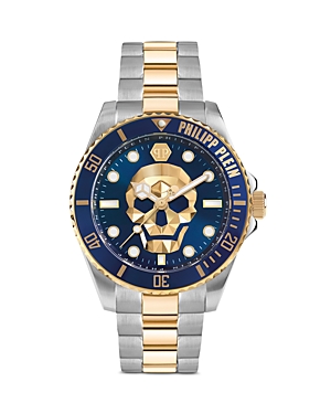 Shop Philipp Plein The $kull Diver Watch, 44mm In Two Tone