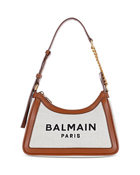 Used] BALMAIN Tweed Check Baby Box Bag Shoulder Bag Wool Calf