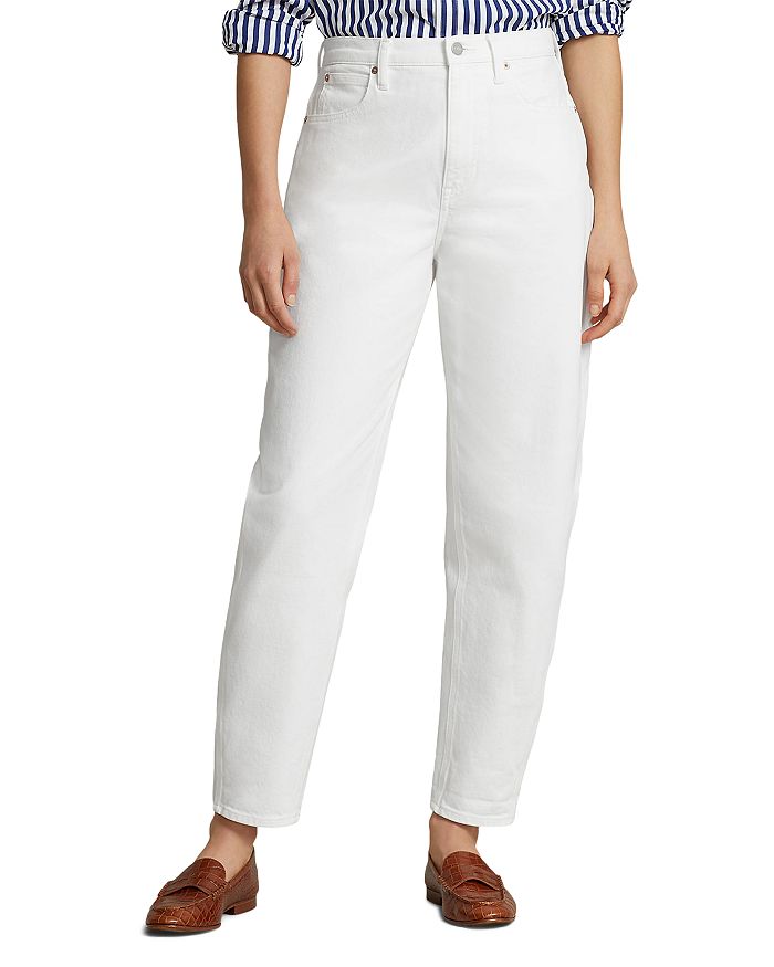 Ralph Lauren High Rise Relaxed Tapered Jeans in Crocus | Bloomingdale's
