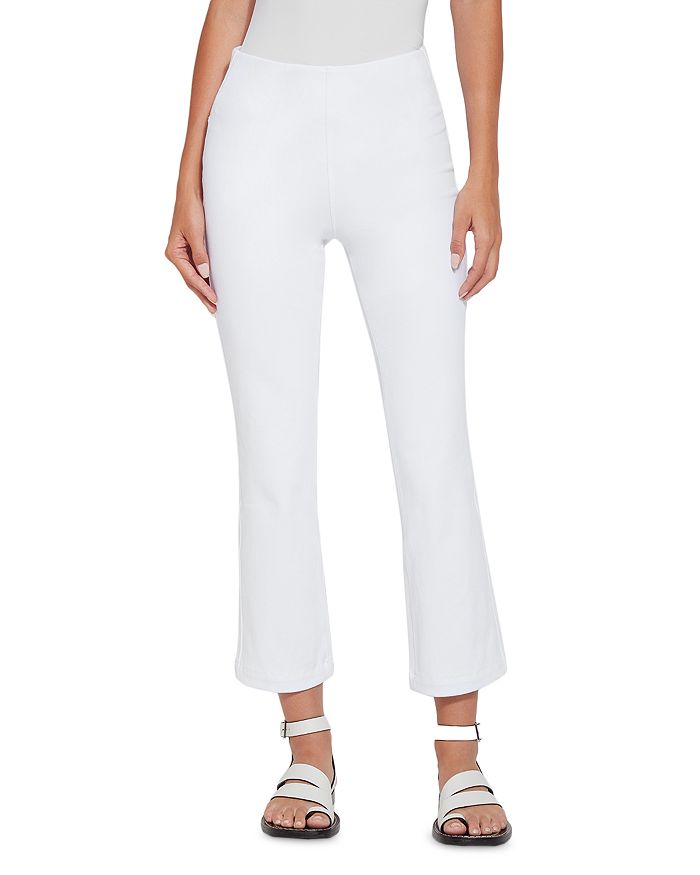 Lyssé High Rise Ankle Baby Bootcut Jeans in White | Bloomingdale's