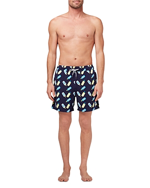 Tom & Teddy Men's Lollipop-print Swim Trunks In Blue & Lime