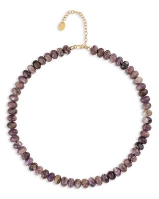Alexa Leigh - Purple Opal Beaded Necklace in 14K Gold Filled, 15"-17"