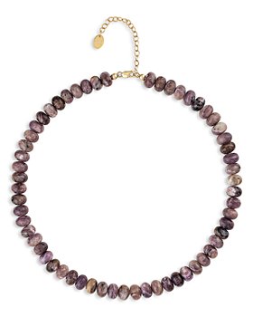 Alexa Leigh - Purple Opal Beaded Necklace in 14K Gold Filled, 15"-17"