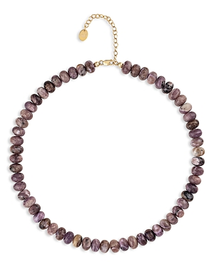 Purple Opal Beaded Necklace in 14K Gold Filled, 15-17