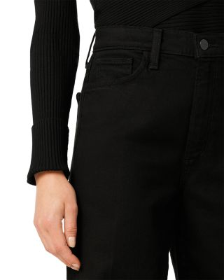 The Petites Mia High Rise Wide Leg Jeans in Black