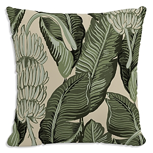Sparrow & Wren Patterned Decorative Pillow, 22 X 22 In Banana Leaf Green
