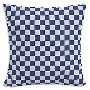 Sparrow & Wren Patterned Decorative Pillow, 22 X 22 In Checkerboard Blue