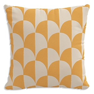 Sparrow & Wren Patterned Decorative Pillow, 22 X 22 In Scallop Stone Gold Oga