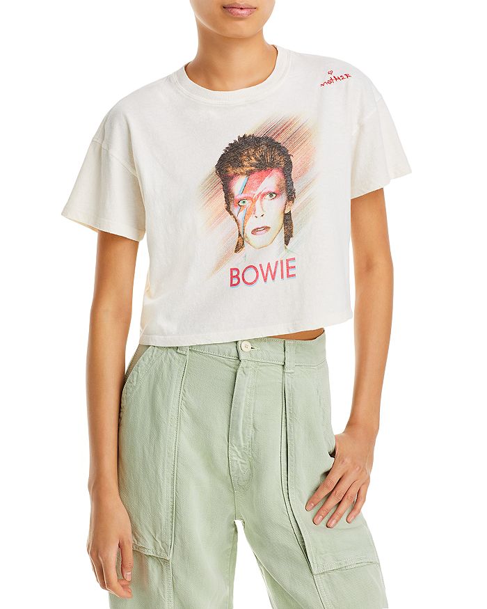 MOTHER X BOWIE THE GRAB BAG CROP GRAPHIC TEE