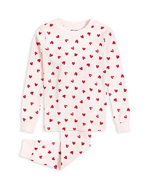 Petit Lem Girls' Heart Print Pajama Set - Little Kid In Light Pink
