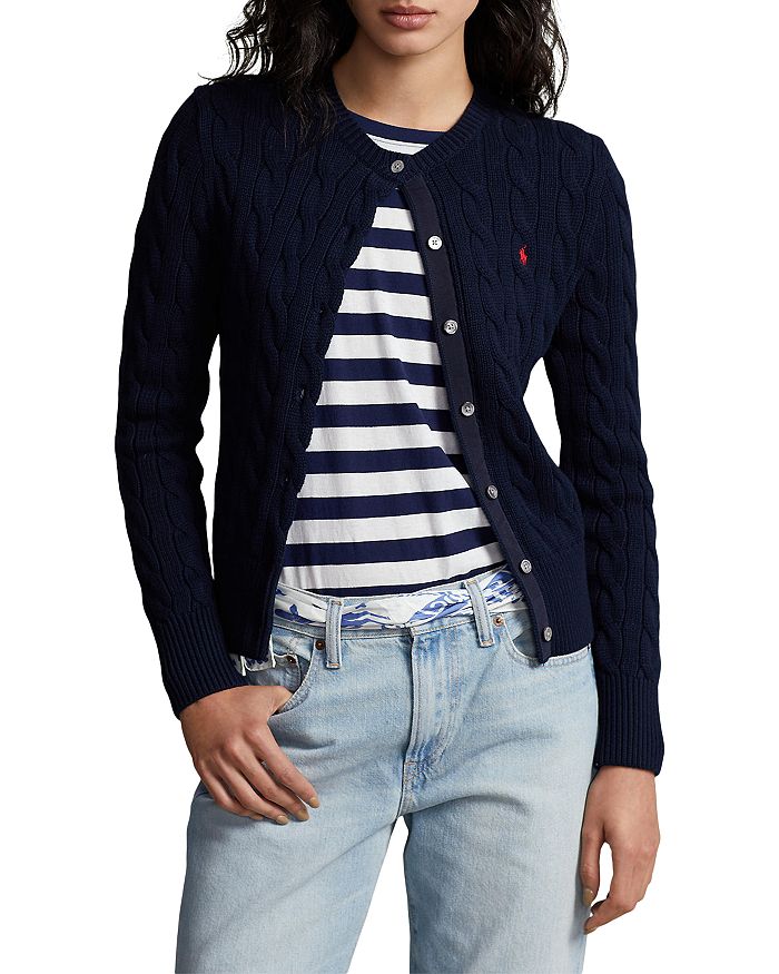 Ralph Lauren Cotton Cable Knit Cardigan | Bloomingdale's cardigan ralph lauren
