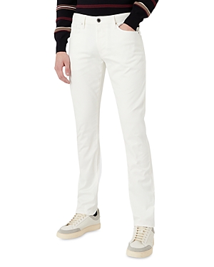 Armani Collezioni Slim Fit Jeans In Off White