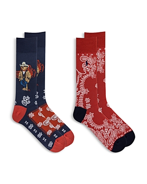 POLO RALPH LAUREN BANDANA CREW SOCKS, PACK OF 2