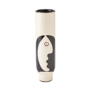 Global Views Simple Face Vase In Natural In White