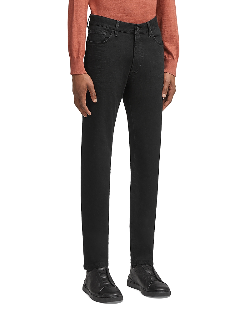 Shop Zegna Slim Fit Jeans In Black