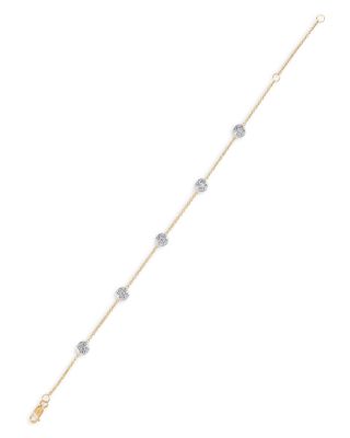 Bloomingdale's Fine Collection - Diamond Station Bracelet in 14K White and Yellow Gold, 0.65 ct.t.w. - Exclusive
