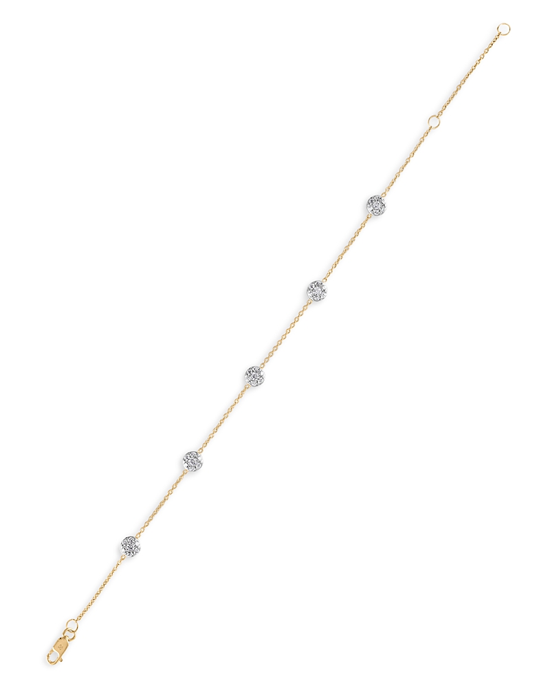 Bloomingdale's Fine Collection Diamond Station Bracelet in 14K White and Yellow Gold, 0.65 ct. t.w.
