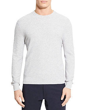Theory Riland Crewneck Sweater In Silver Heather