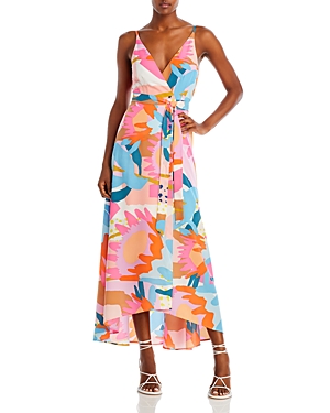 Aqua Floral Print Maxi Dress - 100% Exclusive