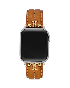 Shop Tory Burch Kira Apple Watch Strap In Brown