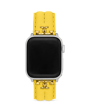 Tory Burch Kira Band For Apple Watch, Yellow Leather In Yellow