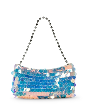 Shop Liselle Kiss Chelsea Ball Chain Shoulder Bag In Iridescent Disc/silver