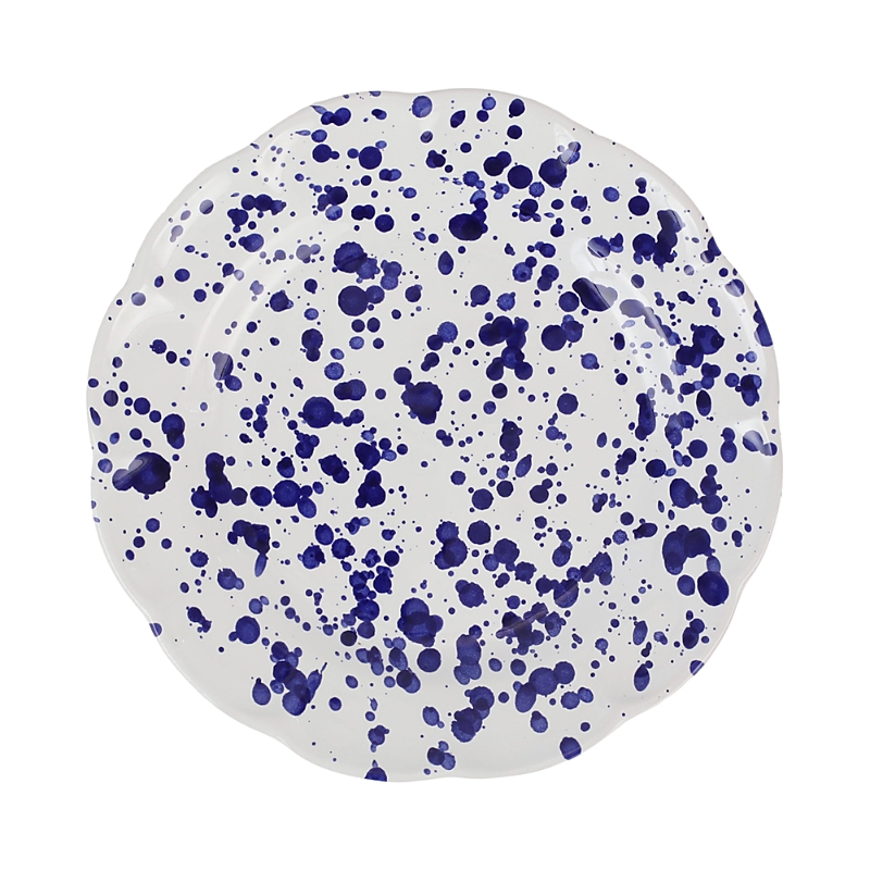 Vietri Amalfitana Splatter Salad Plate In Dark Blue