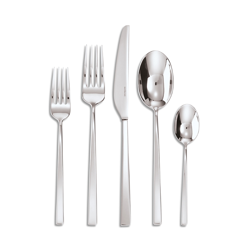 Sambonet Linea Q 5 Piece Stainless Steel Place Setting In Silver