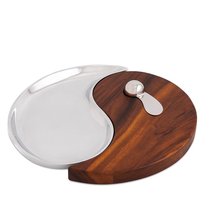 Nambe Yin Yang 2-Piece Cheese Board Set