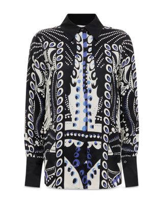 Reiss Everly Scarf Print Blouse - REISS