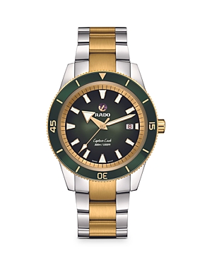 Shop Rado Captain Cook Automatic Watch, 42mm In Green/gold