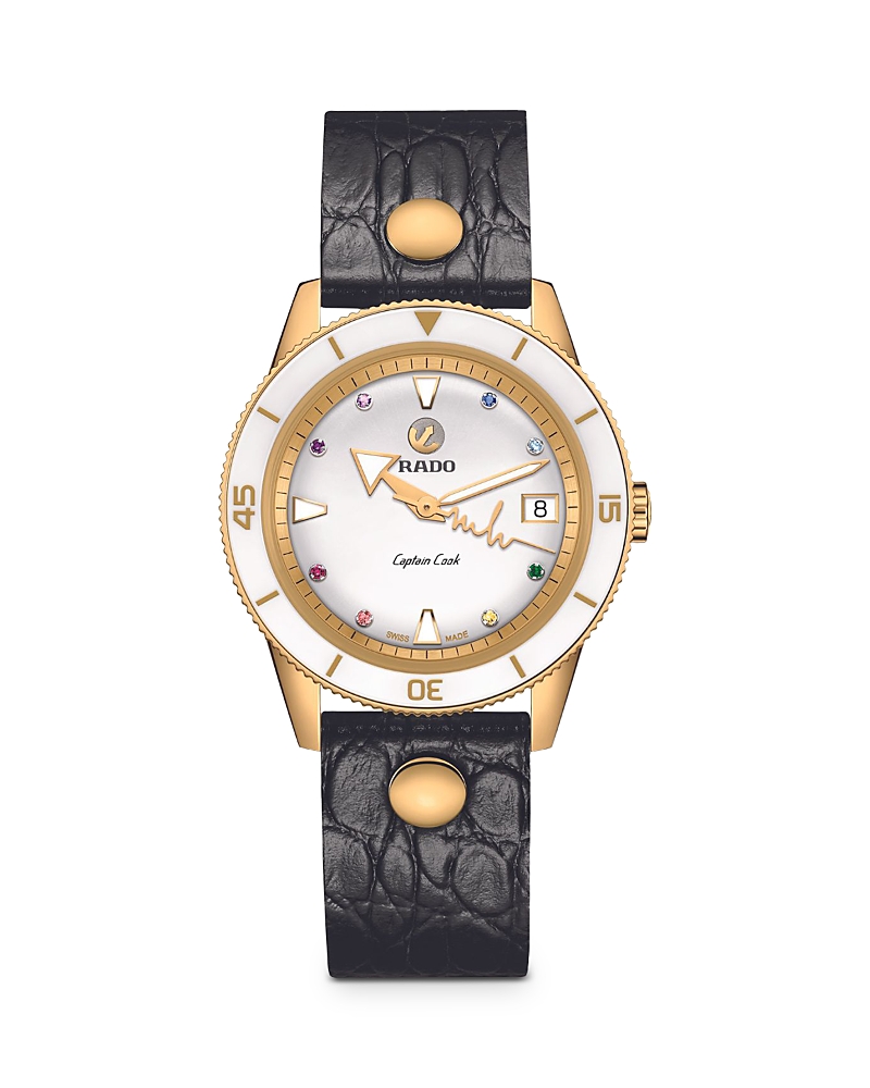 Rado Captain Cook X Marina Hoermanseder Heartbeat Watch, 37mm In White/multi