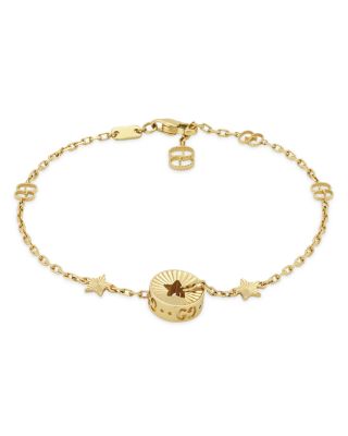 Gucci - 18K Gold Icon Heart & Double G Link Bracelet
