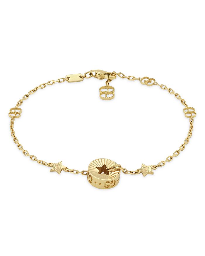 Gucci 18K Gold Icon Heart & Double G Link Bracelet Bloomingdale's