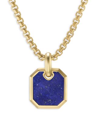 Men's Roman Amulet in 18K Yellow Gold with Lapis, 15mm