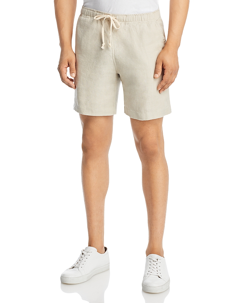 Alex Crane Bo Linen Shorts In Bone