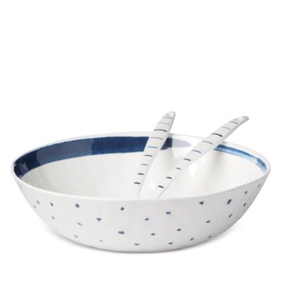 Lenox - Blue Bay Melamine Salad Bowl with Servers