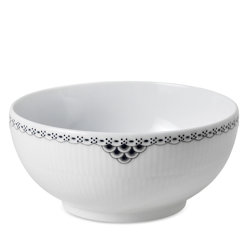 Royal Copenhagen Black Lace Bowl In Multi
