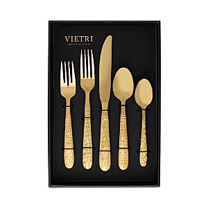 Vietri Martellato Gold Tone 20-Piece Flatware Set
