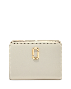 Marc Jacobs The J Marc Mini Compact Wallet In Cloud White/gold