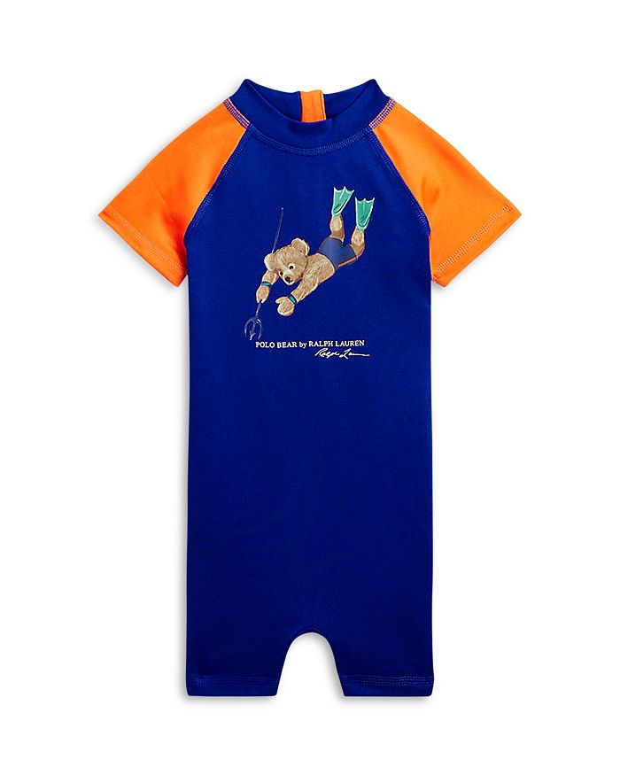 Ralph Lauren Polo Boys' Polo Bear Rash Guard Shortall Baby