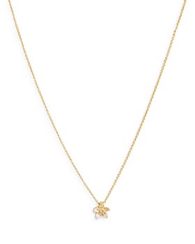Ted Baker - Blossom Pavé Flower Pendant Necklace in Gold Tone, 20" 