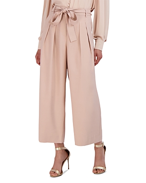 Shop Bcbgmaxazria Belted Wide Leg Pants In Pink