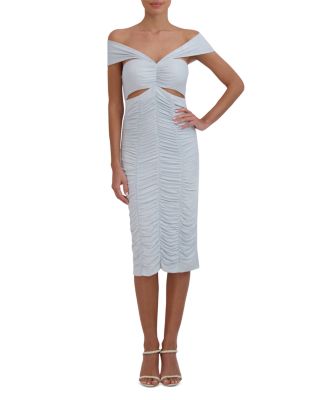 white christmas dresses Bcbgmaxazria Square Neck Cut Out Mini Dress – DGFOutlet main image 1