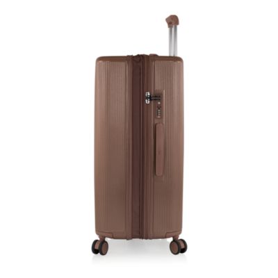 Earth Tones Large Upright Expandable Spinner Suitcase