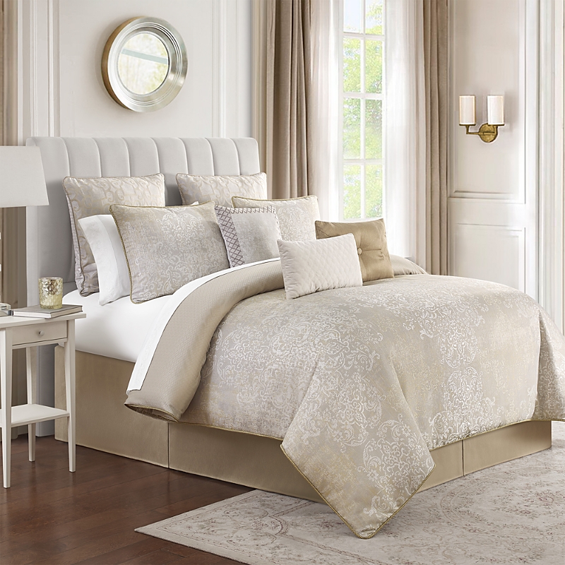Waterford Maritana 6 Piece Comforter Set, Queen In Neutral