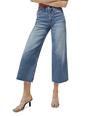 Rag & Bone Andi Wide Crop Raw Hem Jeans In Quinn