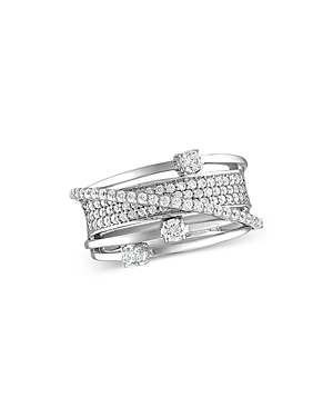 Bloomingdale's Diamond Multi Row Crossover Ring in 14K White Gold, 0.75 ct. t.w. - 100% Exclusive