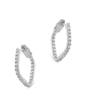 Bloomingdale's Diamond Geometric Hoop Earrings in 14K White Gold, 1.50 ct.t.w. - 100% Exclusive