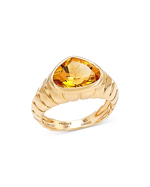 Marina B 18k Yellow Goldtimo Citrine Ring In Orange/gold